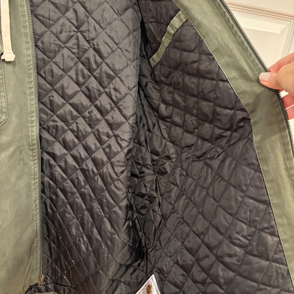 MEN'S QUIKSILVER AITOR HOODED CANVAS UTILITY JACKET COAT LARGE - Picture 4 of 7